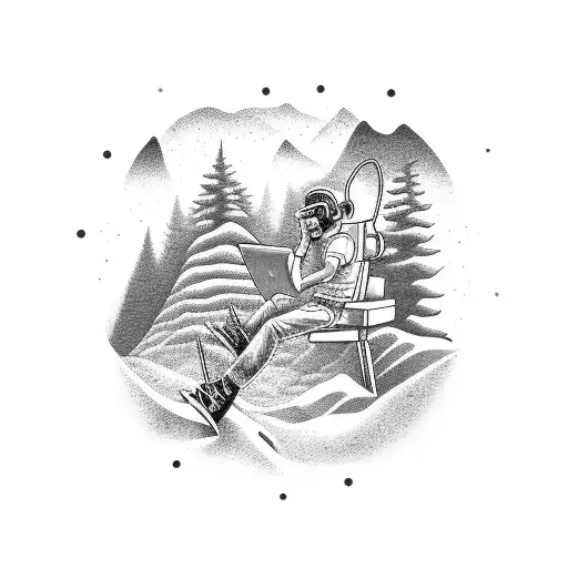 A Dj Playing Music On Top Of A Ski Tour