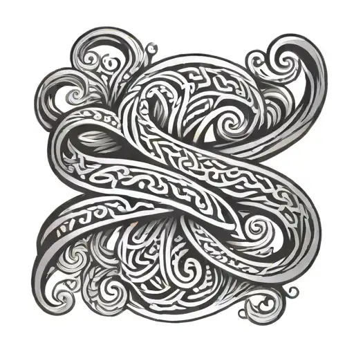 Aquarius Wave Wristband Made Of Intertwined