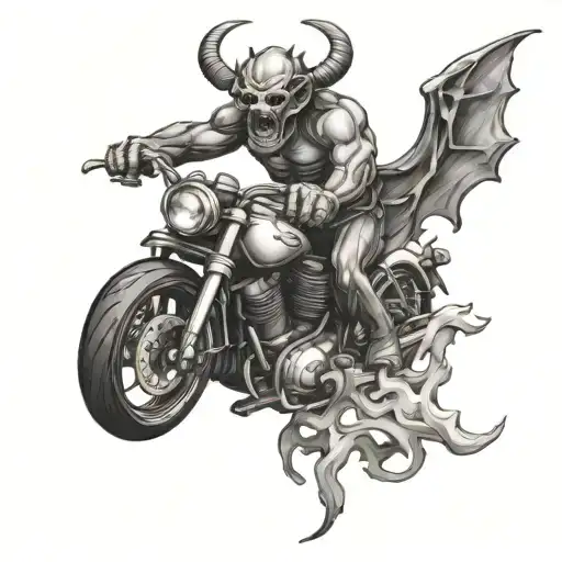 Demon Riding Hellbike