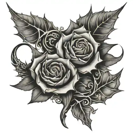 Thorns Wrapping With Simi Colon Symbol Morphing