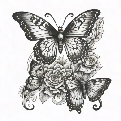 Butterfly And Aries Zodiac Sign