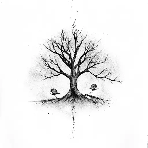 Tree With Baby Birds