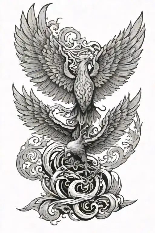 Love God Hermes Phoenix Rising From The Ashes