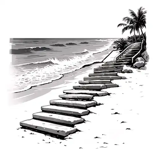 Stairs With Beach