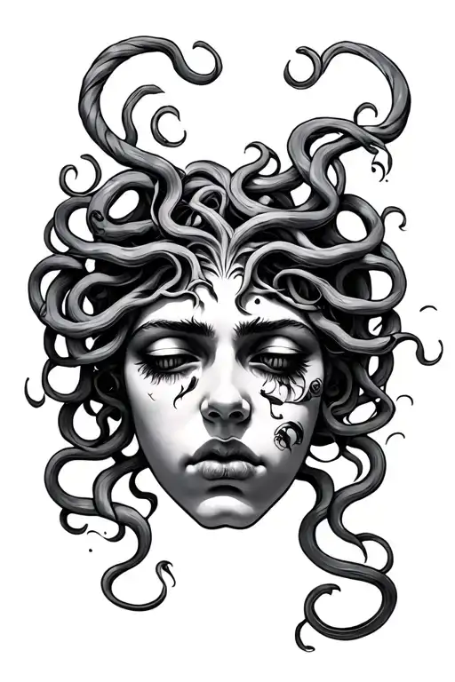 Medusa And Face Happy And Sad Face