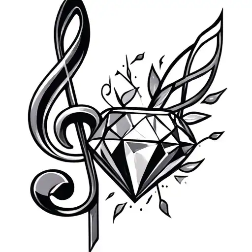 A Diamond And A Treble Clef Mixed