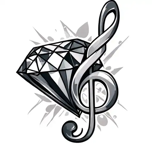 A Diamond And A Treble Clef Mixed