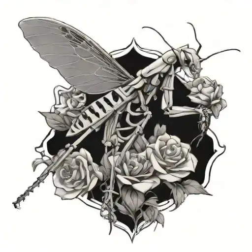 Praying Mantis Skeleton