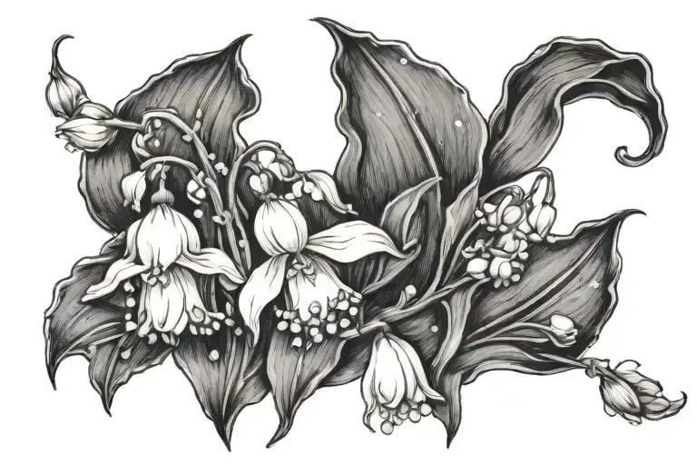 Lily Of The Valley And A Daffodil