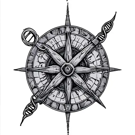 Vegvisir Tattoo With Dna