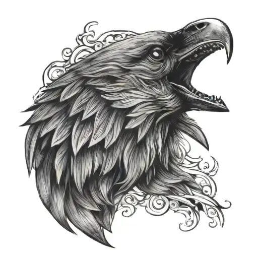 Raven And Wolf Howling