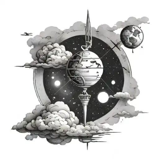 Libra Space Clouds Thigh