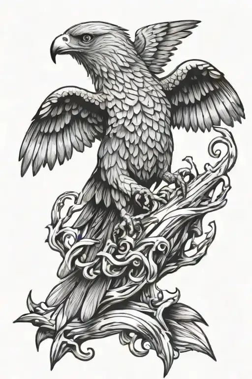 Bird Of Prey Fishing Love For Children