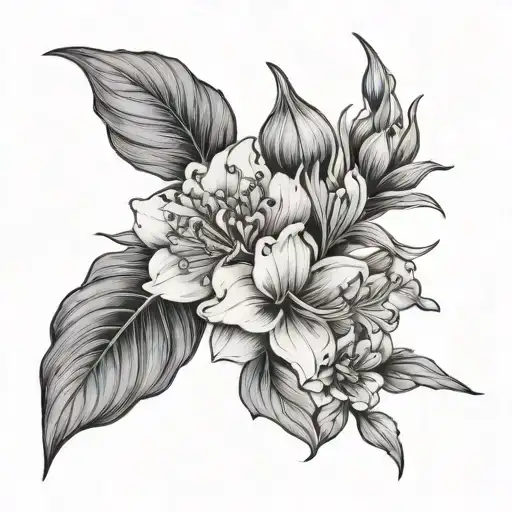 July Birth Flower With October Birth Flower