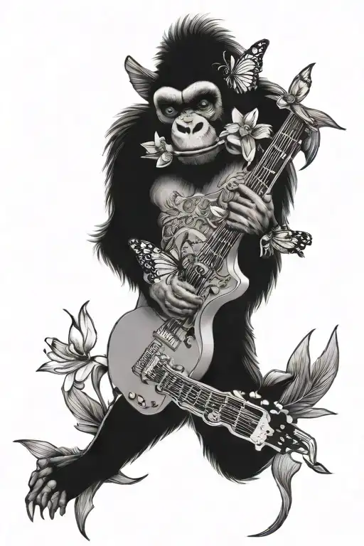 Gorilla Guitar Butterfly Fairy Orchid Hummingbird