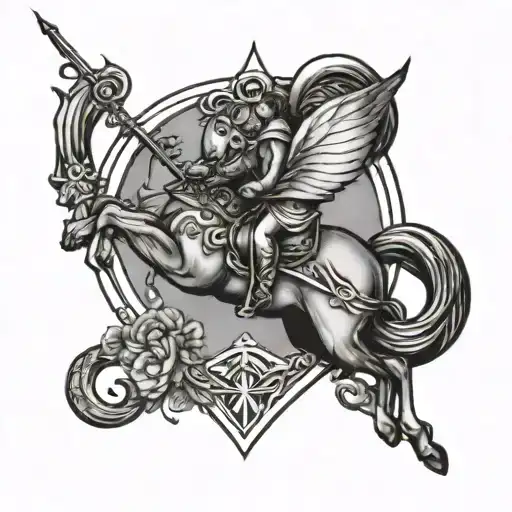 Sagittarius Next To A Heart