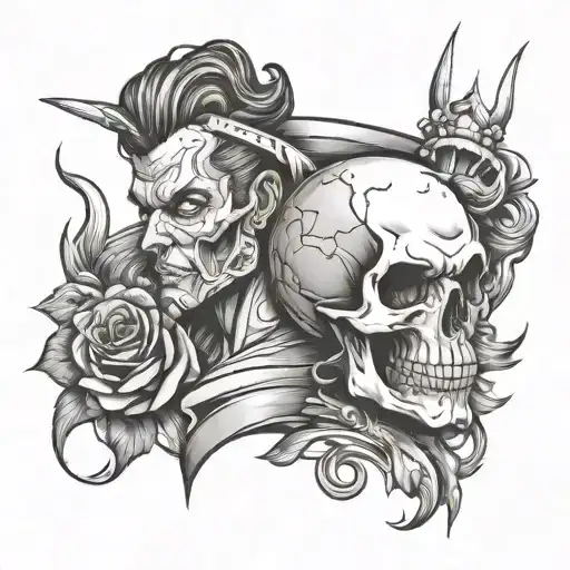 Sketch Tattoo Sleeve In The Style Of Old School Black And White For Men