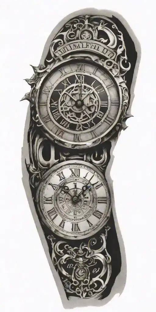 Roman Numerals Representing Important Dates Clock Face