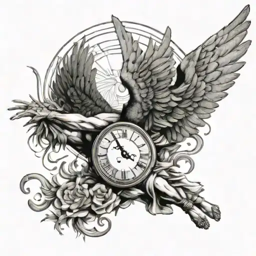 Falling Icarus With Roman Numerals Representing Important Dates