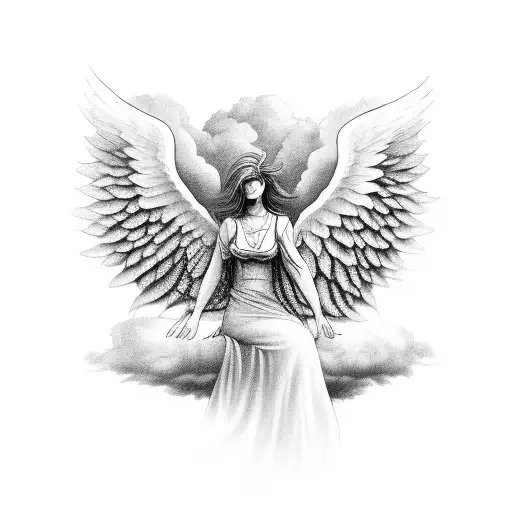 Angel Goddess With Clouds