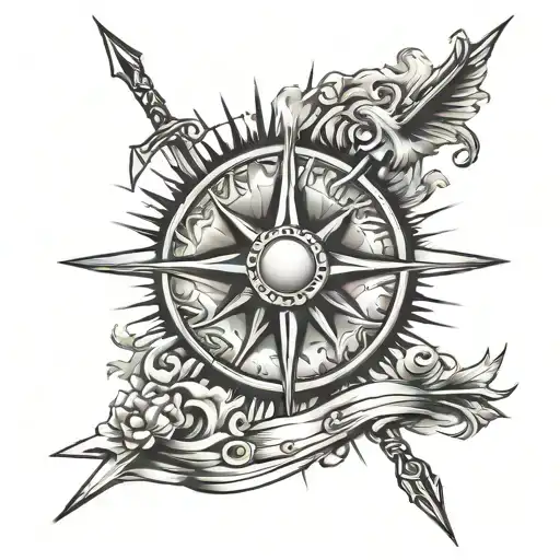 Sagitarius Sun And Arrow