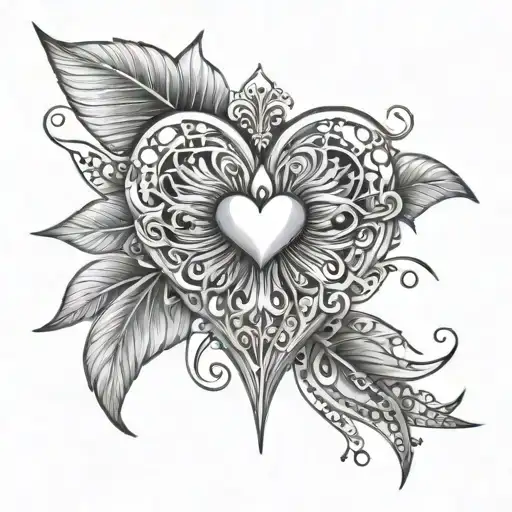 Faranak With A Heart On Background Skecth Design Incorporating Elements