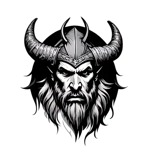 Ornate Horns Of Odin