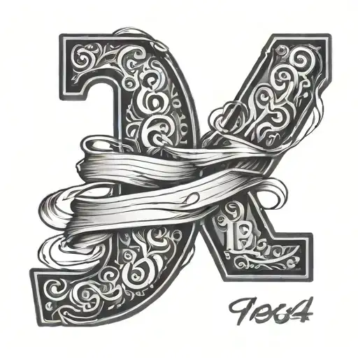 The Numbers 1984 In Script Font