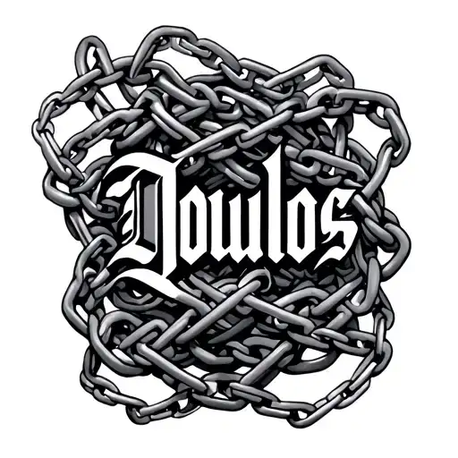 The Word Doulos With Chains Wrapped Loosely