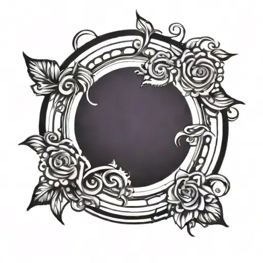 Solid Black Circle With Purple Border