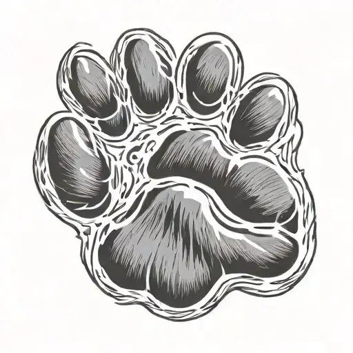 Dog Paw With Real Print
