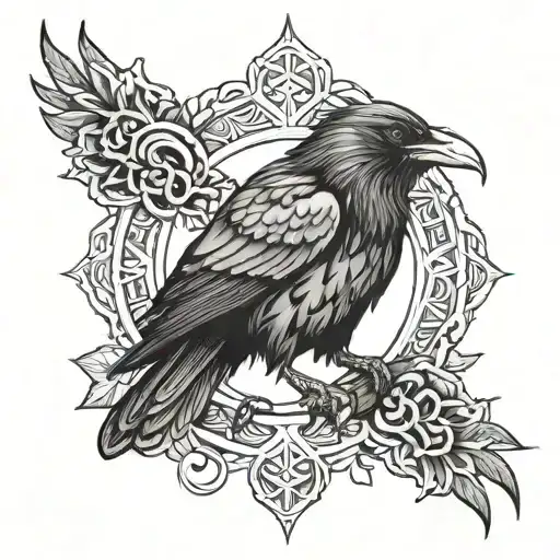Norse Style Raven