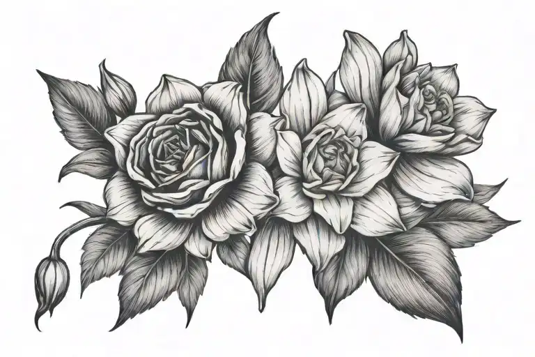 Rose Daffodil Daisy Tulip