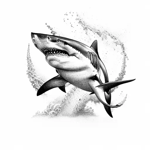 Shark Ocean Diver Waves