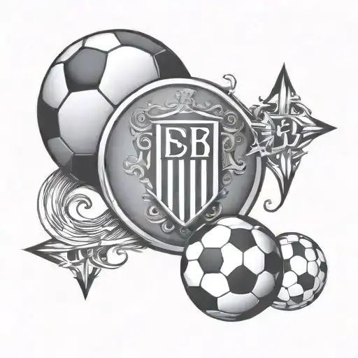 Soccer Ball Kids Initials Incorporated