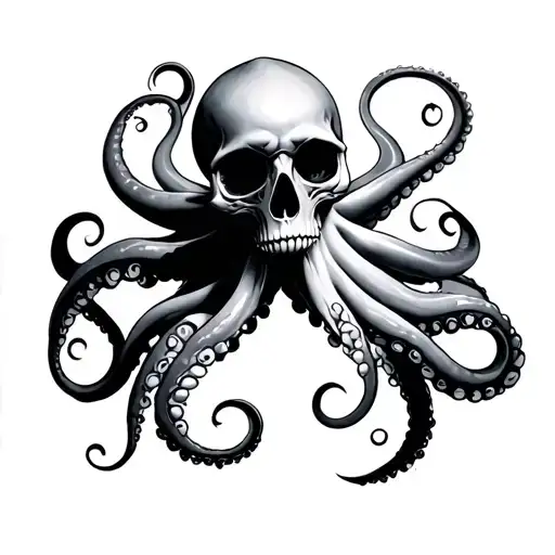 Octupus And Skull