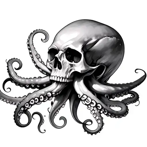 Octupus And Skull