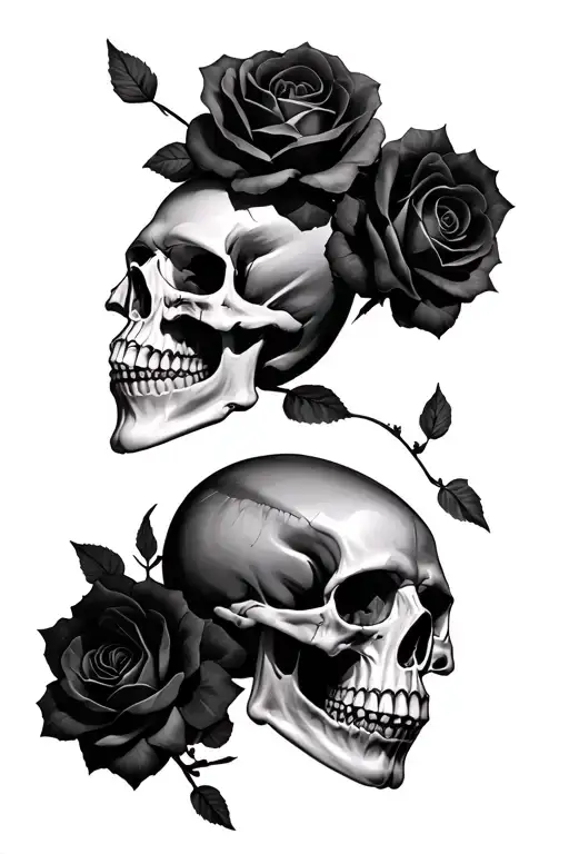Realistic And Gothic Skulls No Roses