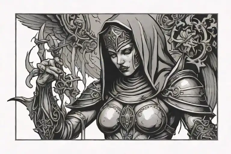 Girl Warrior Nun Demon