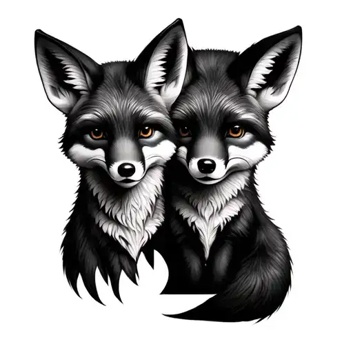 Mom And Baby Girl And Baby Boy Fox Full Chest