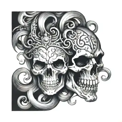 Skull And Medusa Head