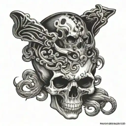 Skull And Medusa Head