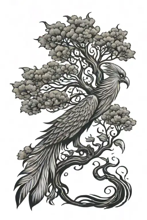 Tree Of Life Phoenix Rising From The Ashes