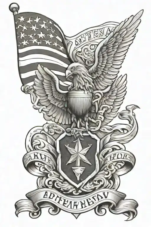 Army Veteran Memorial Tattoo For Dad