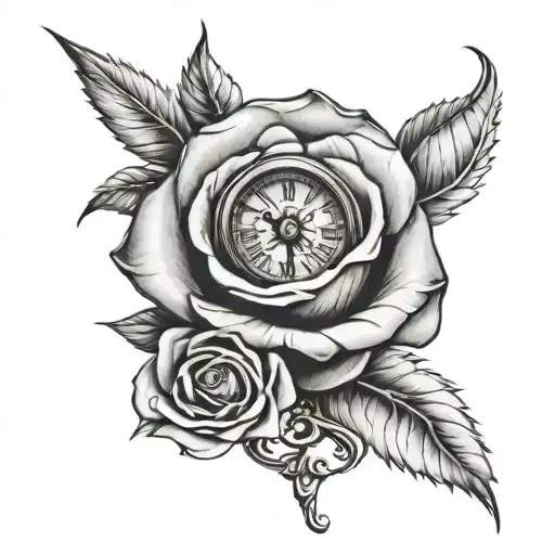 Rose And Clock