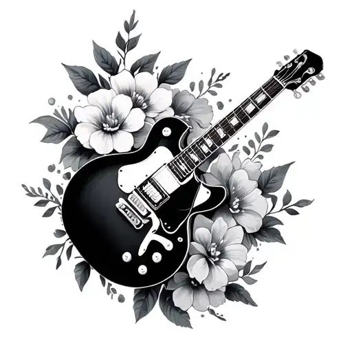 Guitar And Flowers