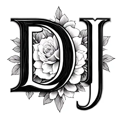 Initials D J Love Passion