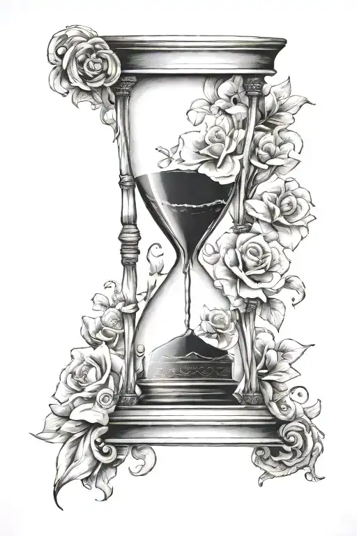 Hour Glass Containing The Card