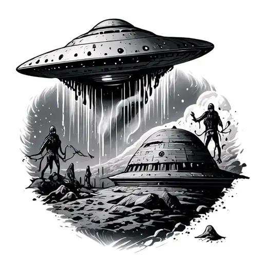 Alien Ufo Abduction Scene