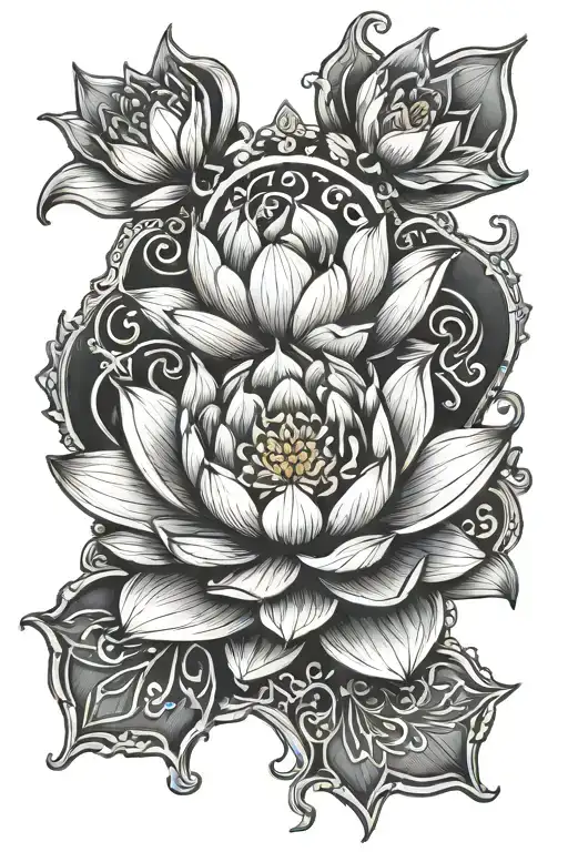 Lotus Heart Shaped Lock